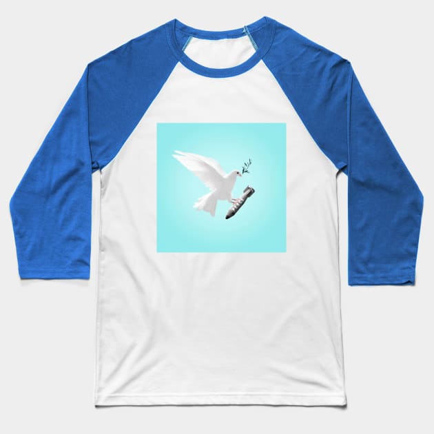 peace surrealism Baseball T-Shirt by Evolution17